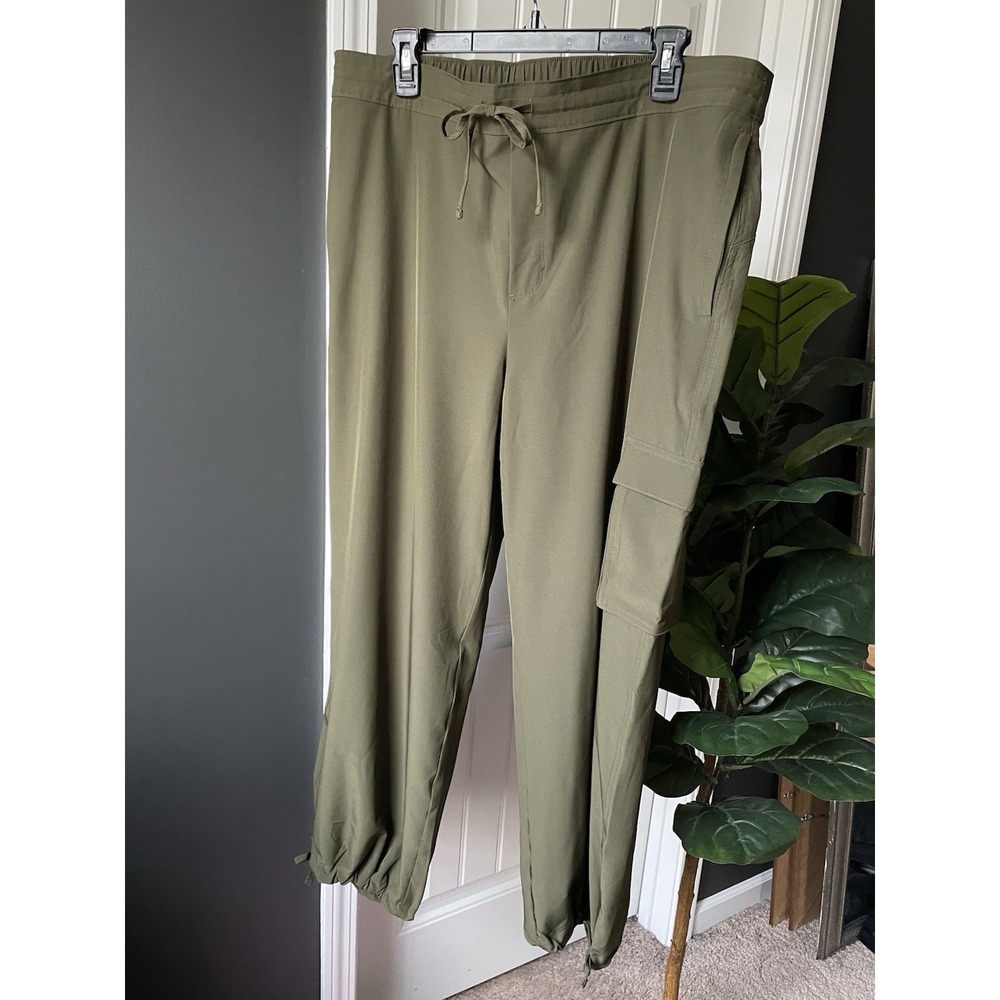 Old Navy Olive Green Stretch Tech Jogger Pants Size L Women's